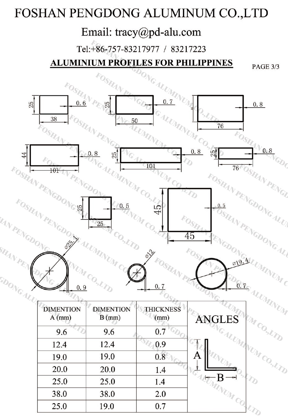 Philippines Aluminium Profile for sliding window