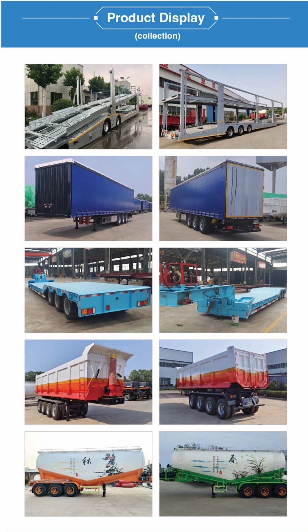 Cement/Lime/Coal Ash/Soda Powder Storage Transport Vessel Tank Semi Trailer