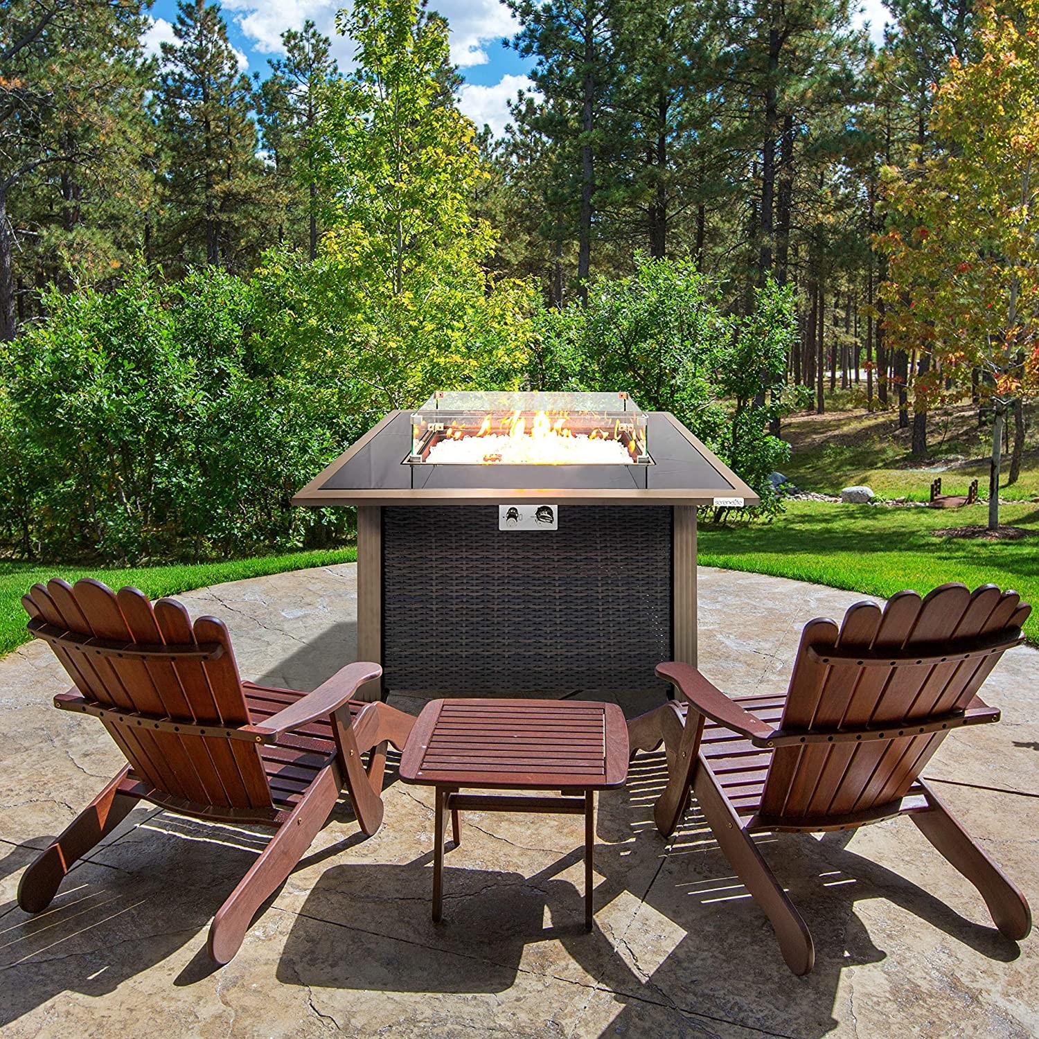2 Inch Hammered Bronze Aluminum Propane Outdoor Natural Gas Firepit For Garden