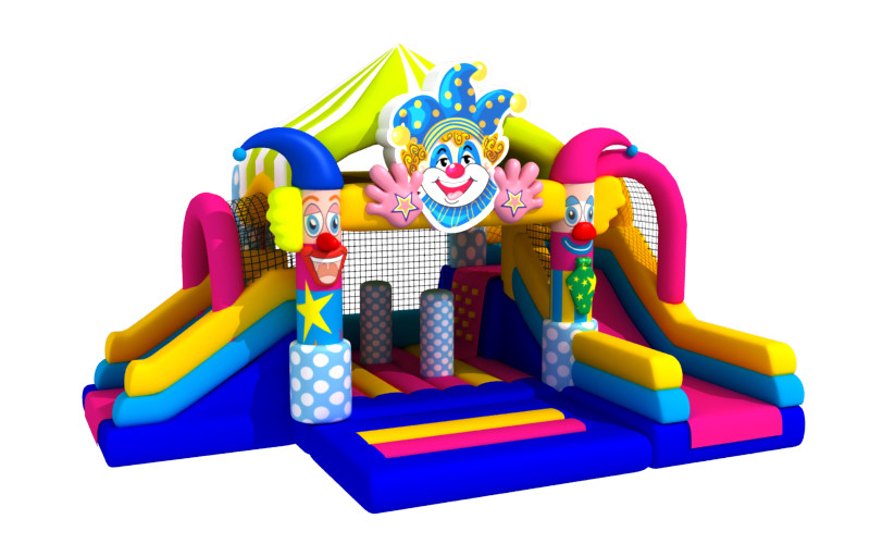 Manufacturer Inflatable Bouncy House With Slide Clown Inflatable Combo