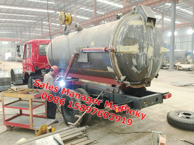 8000Liters Sewage Suction Truck Dongfeng Jet Vacuum Suction Truck 4×2 Driving Type
