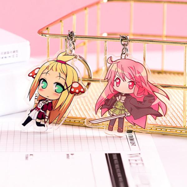 Factory Pattern Printed Acrylic Keychain Cute Cartoon Character Idol Durable