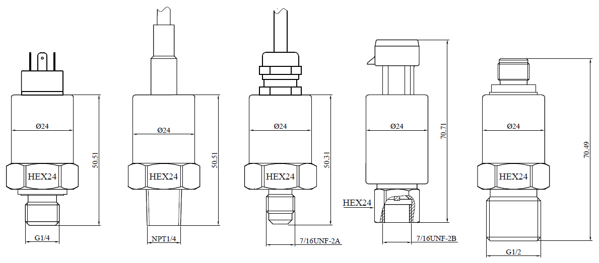 316L Stainless Steel 10V Hydraulic Barometric Pressure Sensor