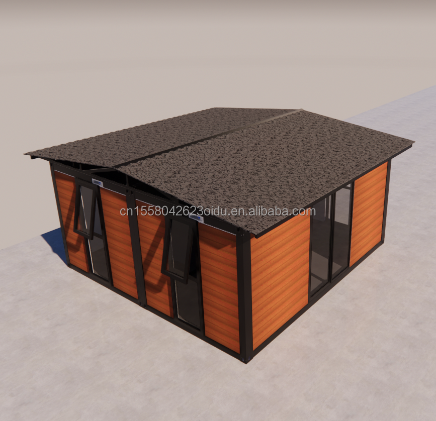 20ft 40ft Windproof Luxury Modular Steel Folding Containers for Villas Customized Wall 50/75/100mm Wave Sandwich Panel