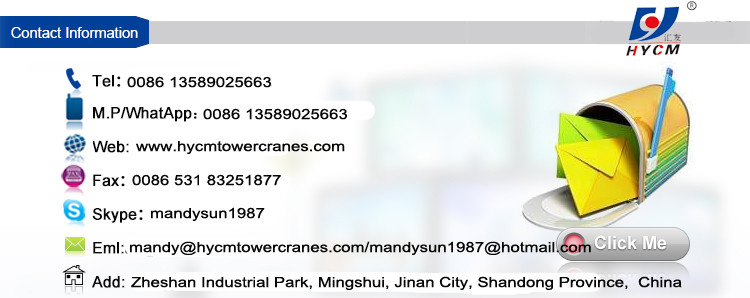 Topkit 10t Hammerhead Tower Crane QTZ160-TC5030 with 65m Jib and 180m Height for Sale