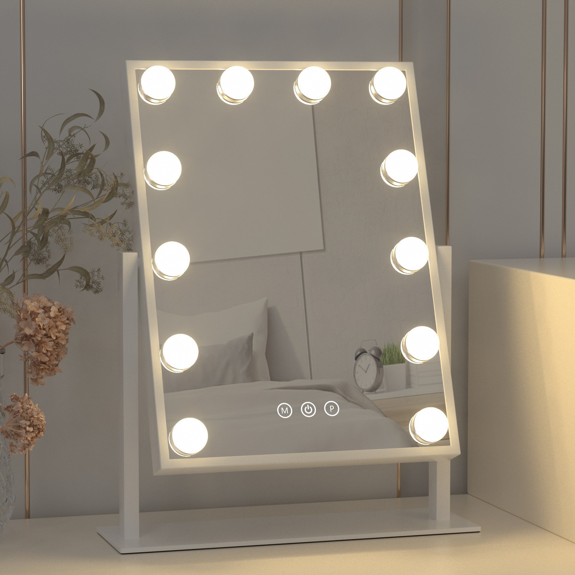 Desktop Illuminated Hollywood Mirrors Vanity Lights USB Dimmer Lamp