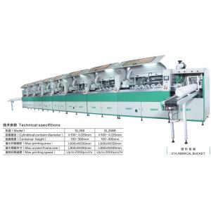 600*250mm 2000pcs/Hr Multicolor Screen Printing Machine For Cylindrical Bucket