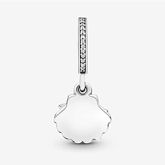Sterling Silver High Polished Seashell Necklace Pendant with 18" Box Chain