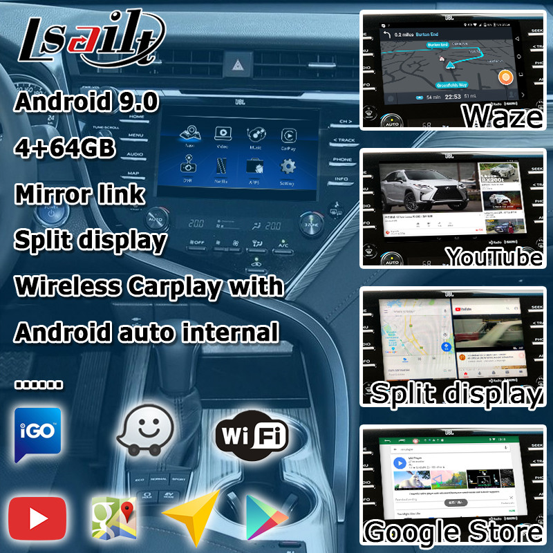 PX6 Processor Android Carplay Interface SGS For Toyoat Camry V70 2018 carplay android auto