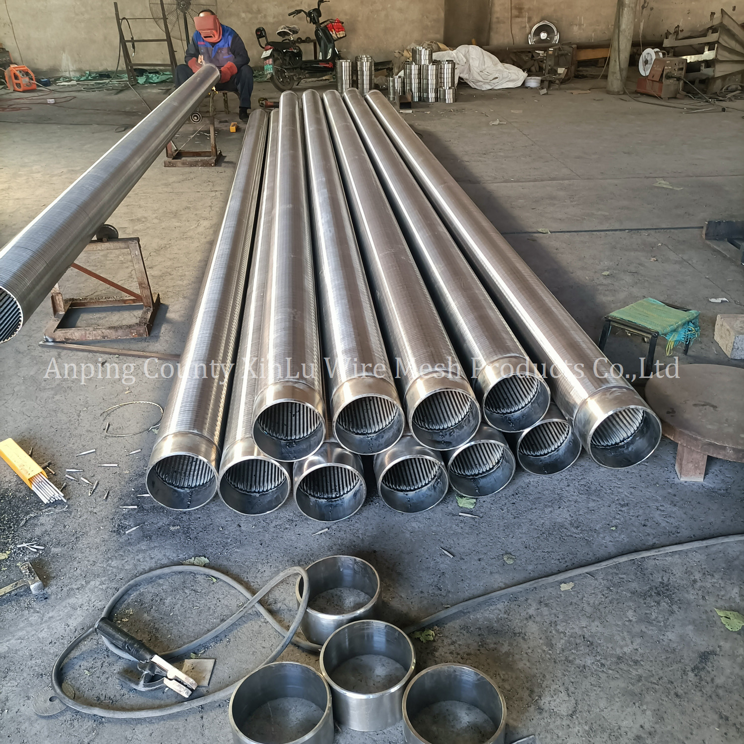 6" Water Well Screen Pipe 152mm Johnson Wire Strainer WellTube For Sand Control