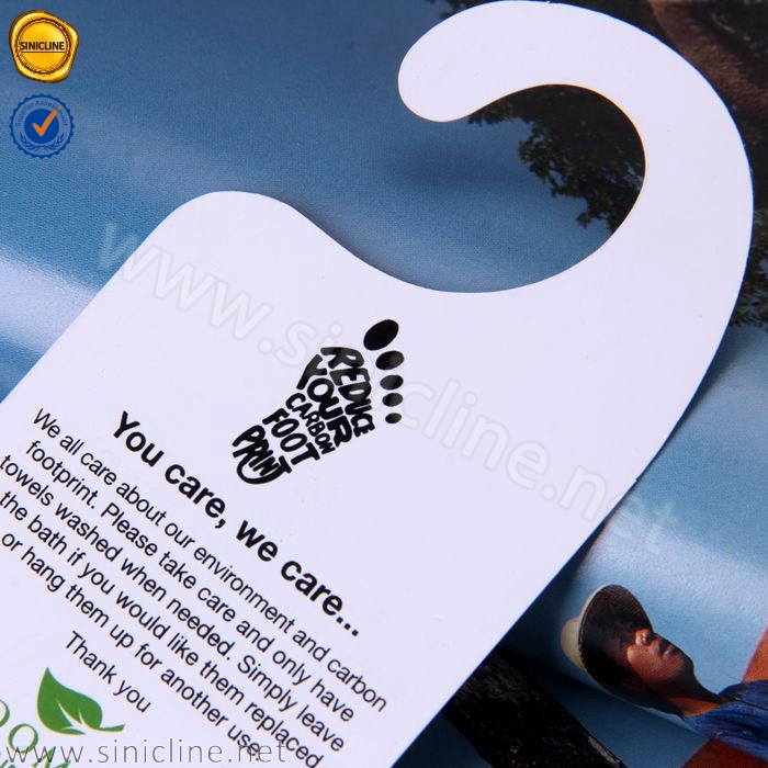 ODM 250gsm Diy Sample Header Cards 12*20cm Door Knob Message Hangers