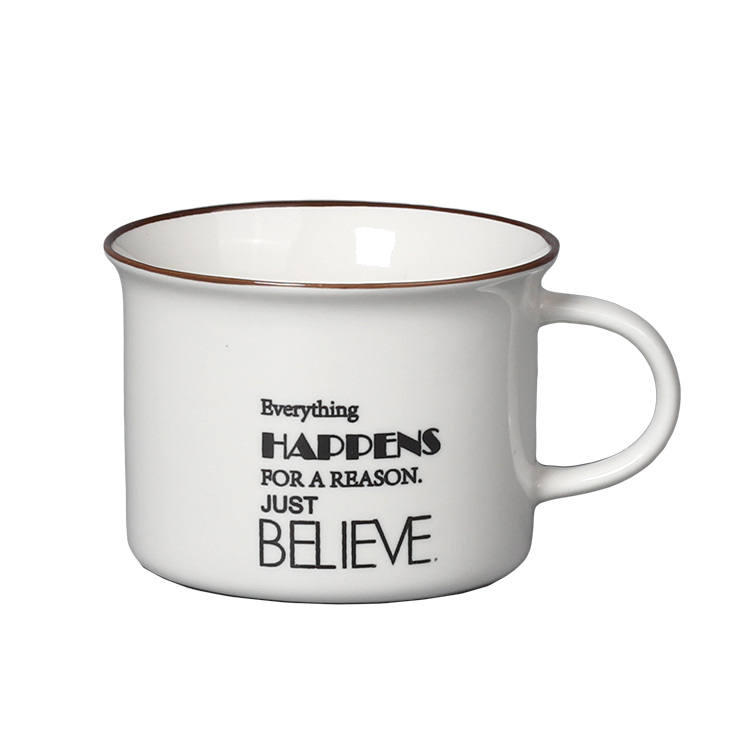 Customized LOGO Ceramic Anniversary Gift Mugs For Coffee Tea