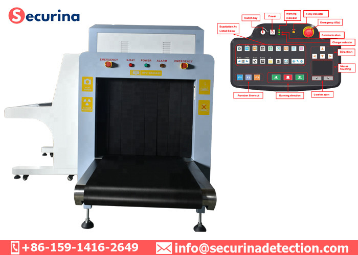 Low Leakage Safe Airport Baggage Scanner Machine , Baggage X Ray Scanner 0.3mA