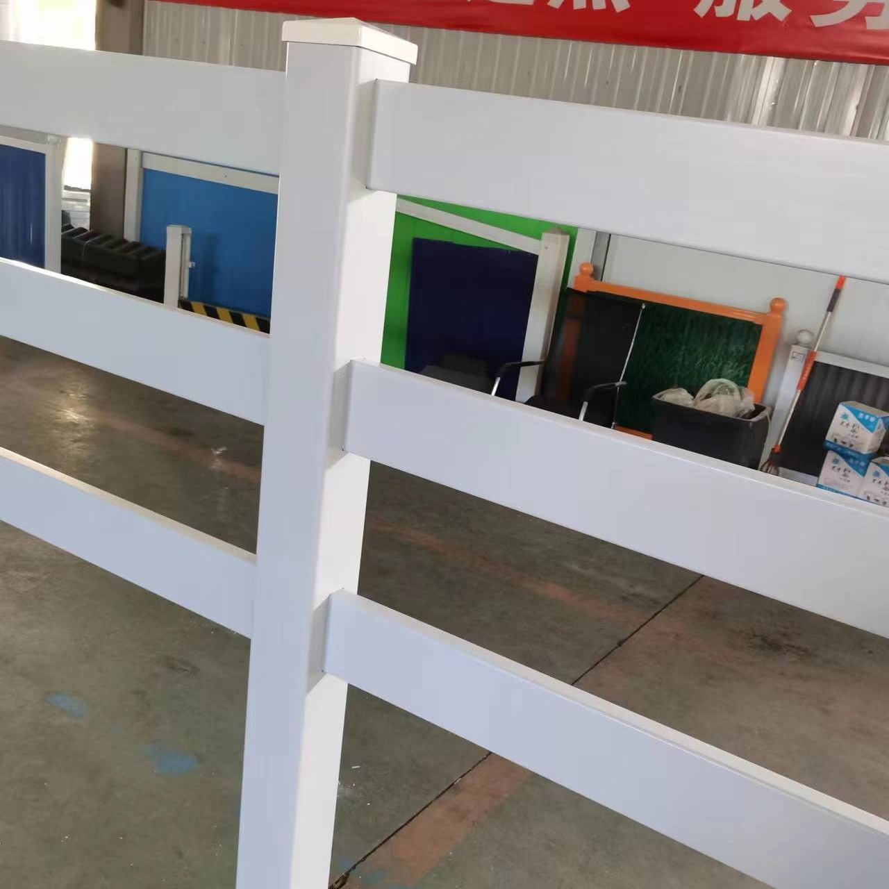 Uv Proof White Color Plastic PVC Vinyl Rail Fence Garden Fence Panels 3 rail