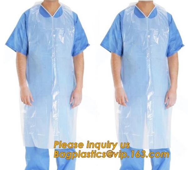 Customized disposable plastic aprons waterproof medical /kitchen apron pe apron