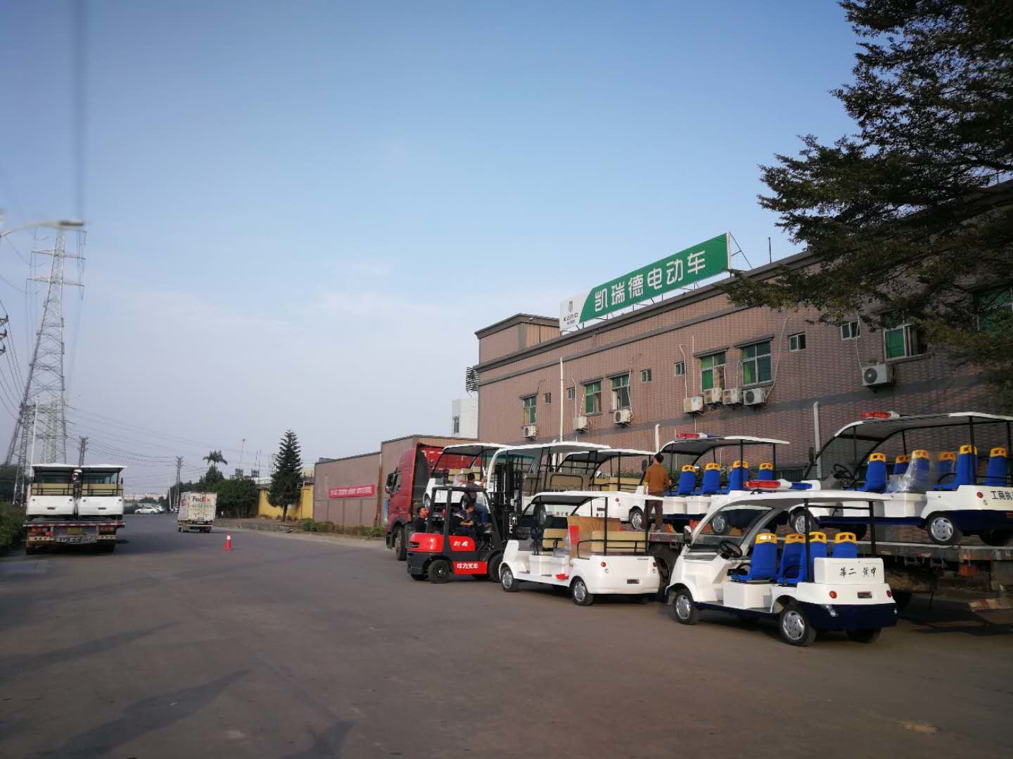 Enclosed Body Electric Patrol Car With 48V AC Motor Free Maintenance Battery