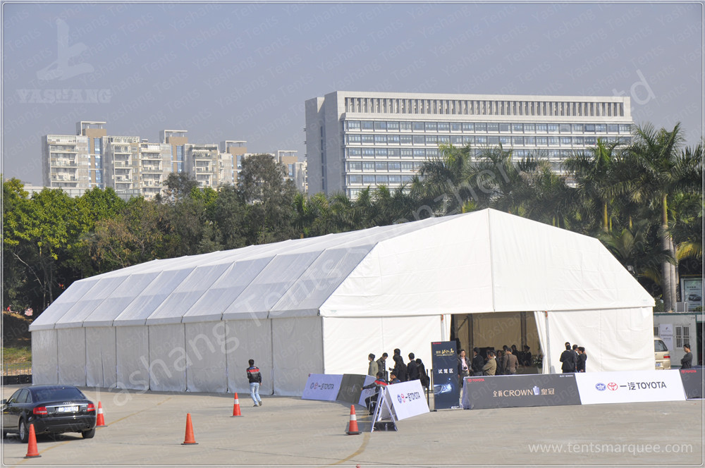 20M Width White Fabric Cover Outdoor Exhibition Tents / Outdoor Event Tent Aluminum Alloy Frofile