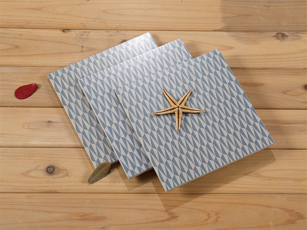 Blue Encaustic 200x200mm Indoor Floor Ceramic Rustic Tile For Office And Wall Tiles For Restaurant