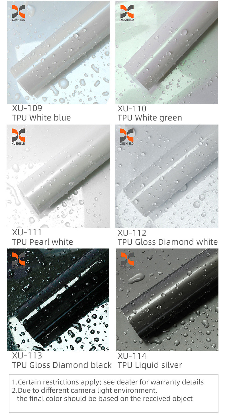 TPU Grey green High Quality TPU PPF Film Anti Scratch self healing PPF TPH Gloss Clear Car Body PPF Paint Protection Film for Car paint