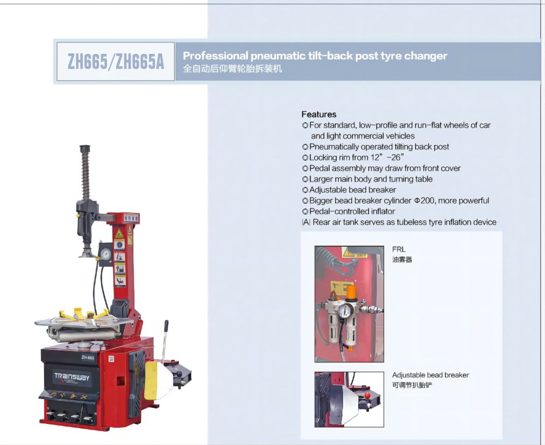 Tilt-Back Tire Changer Trainsway Zh665