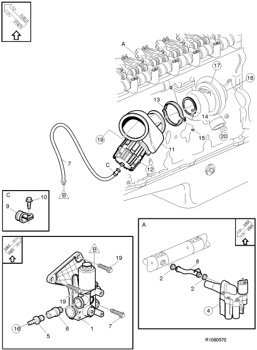 20713422 20574690 21596642 2880264 Engine Brake Control Valve For VOLVO RENAULT Trucks