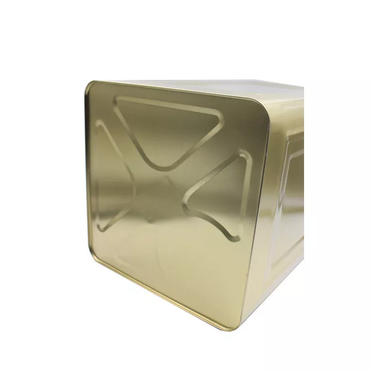 20L Gold Square Chemical Oil Storage Can With Screw Lid ODM 235*235*378mm