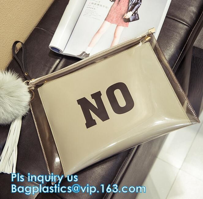 printed OEM logo slider zip lock bags, Slider Undergarment Bag With Lock, vinyl pvc A4 file bag with slider Zip lockkk