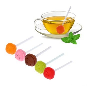 Colorful product lollipop sloth non plastic loose leaf tea custom silicone tea infuser walmart