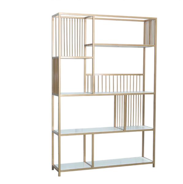 Eco Friendly Material Shop Display Showcase Single Side Shelf 4 Layer Stable