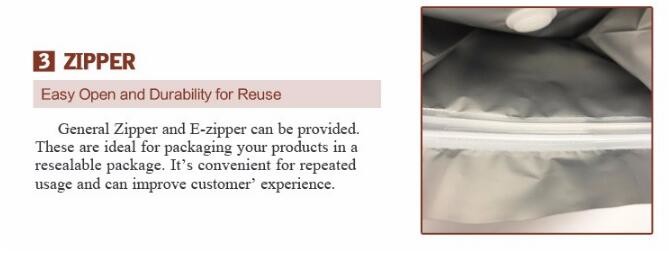 Custom large aluminum foil k pouch packaging mylar foil bags with die-cut handle