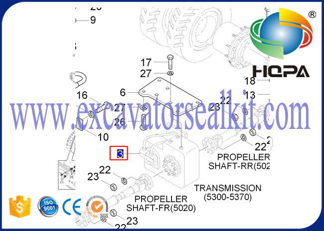Hyundai Excavator R200W-7A R200W-7 R210W-9S Robex Transmission#81N6-40030