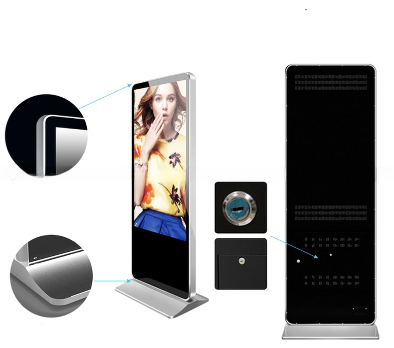 UHD 55" inch floor standing android LCD wifi movie poster billboard advertisement kiosk