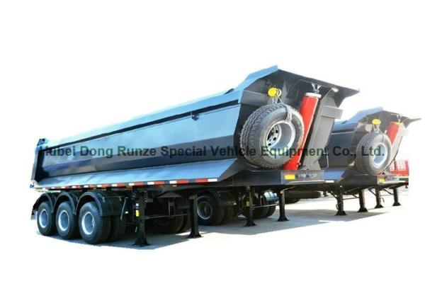 Heavy Duty Dumper Semi Trailer Truck for 3 Axles U shape Hydraulic dump Tipper