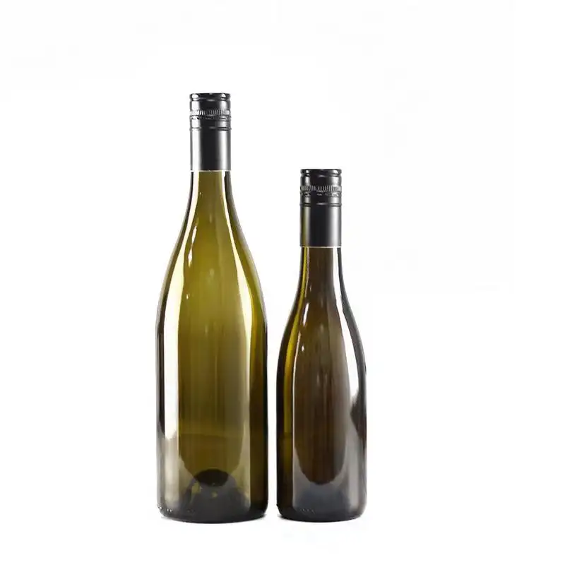 Customized Logo Luxury Red Wine Glass Bottle with Spray Cap and Glass Collar Material