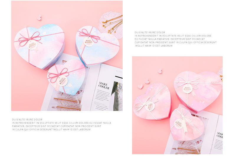 Recyclable Biodegradable Heart Shaped Gift Box