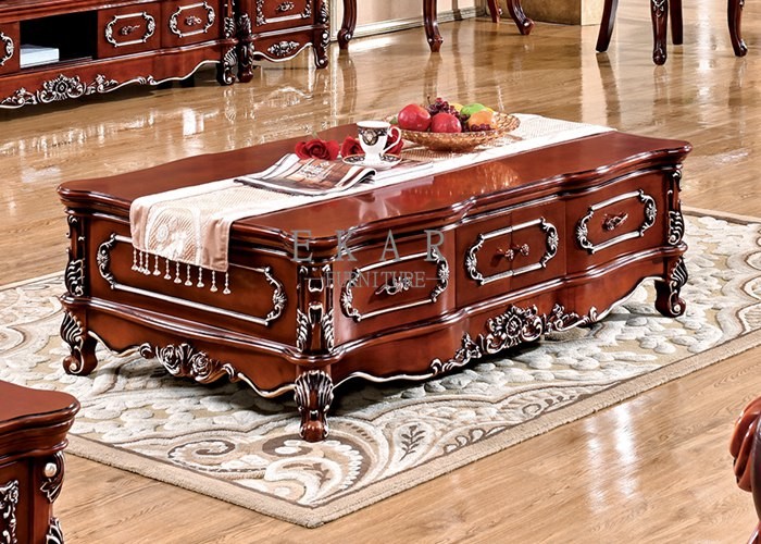 Antique furniture living room coffee table wood furniture french style table