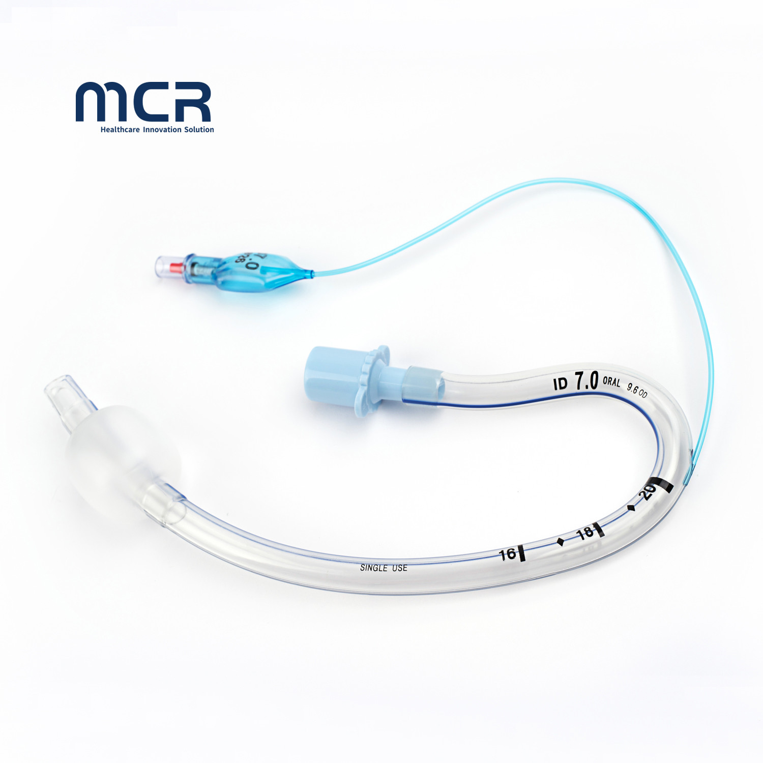 Disposable Medical PVC Preformed Oral Endobronchial Tube With PU Cuff