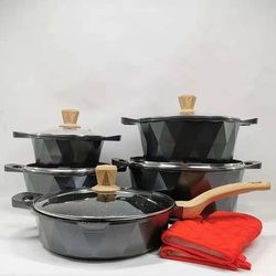 Multi-function Kitchen Cookware Cooking Pot Set Maifan Stone Aluminum Non-stick