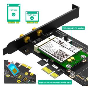 Mini PCI-E To PCI-E 1x And MSATA To SATA3 WiFi Adapter For 3G 4G LTE Msata SSD