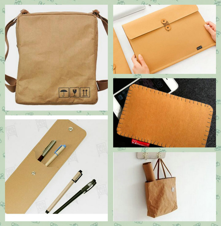 Waterproof Double Smooth Side Black Washable Kraft Paper Fabric In Roll Packing