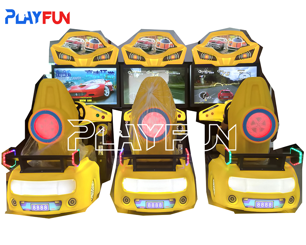 Playfun Coin Operated Arcade Game 42 Inch LCD Outrun Driving Simulator Arcade Games Luxury Outrun Racing Game Machine