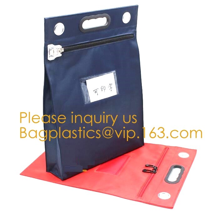 Cash Money Reusable Deposit Security Locking Factory Custom Made Bank Locking Night Deposit Bag With Lock, bagease