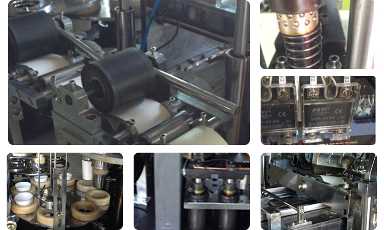 Tea Cup Making Machine High Speed Automatic Paper 55-65pcs/min Production Capacity Customized Color Schneider Omron
