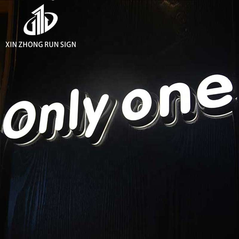 Wholesale High Quality Acrylic Front And Back Lighting Outdoor Luminous Storefront 3d Led Indoor Wall Back-Lit Decoration