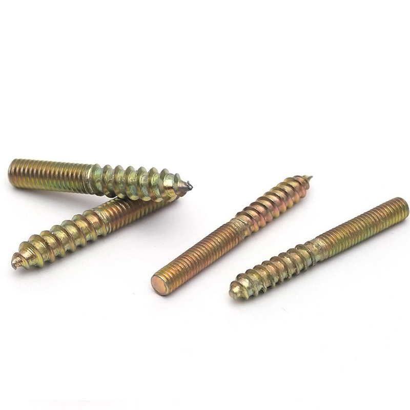 DIN Standard 304 Photovoltaic Hanger Wood Screws with Double-Head Pointed Design