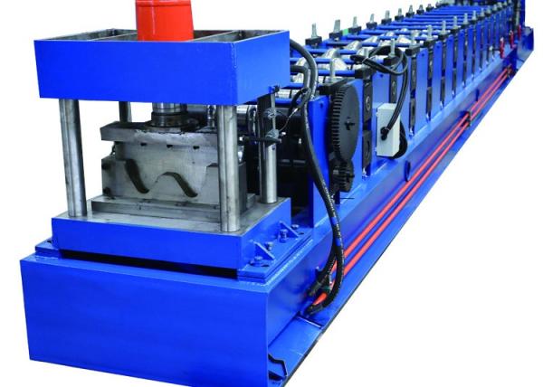 GI Highway Guardrail Roll Forming Machine With Cutting Blade Material Cr12Mov