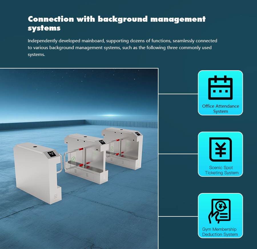 HCW Building Office Building Pedestrian Swing Gate Turnstile Intelligent Anti Collision