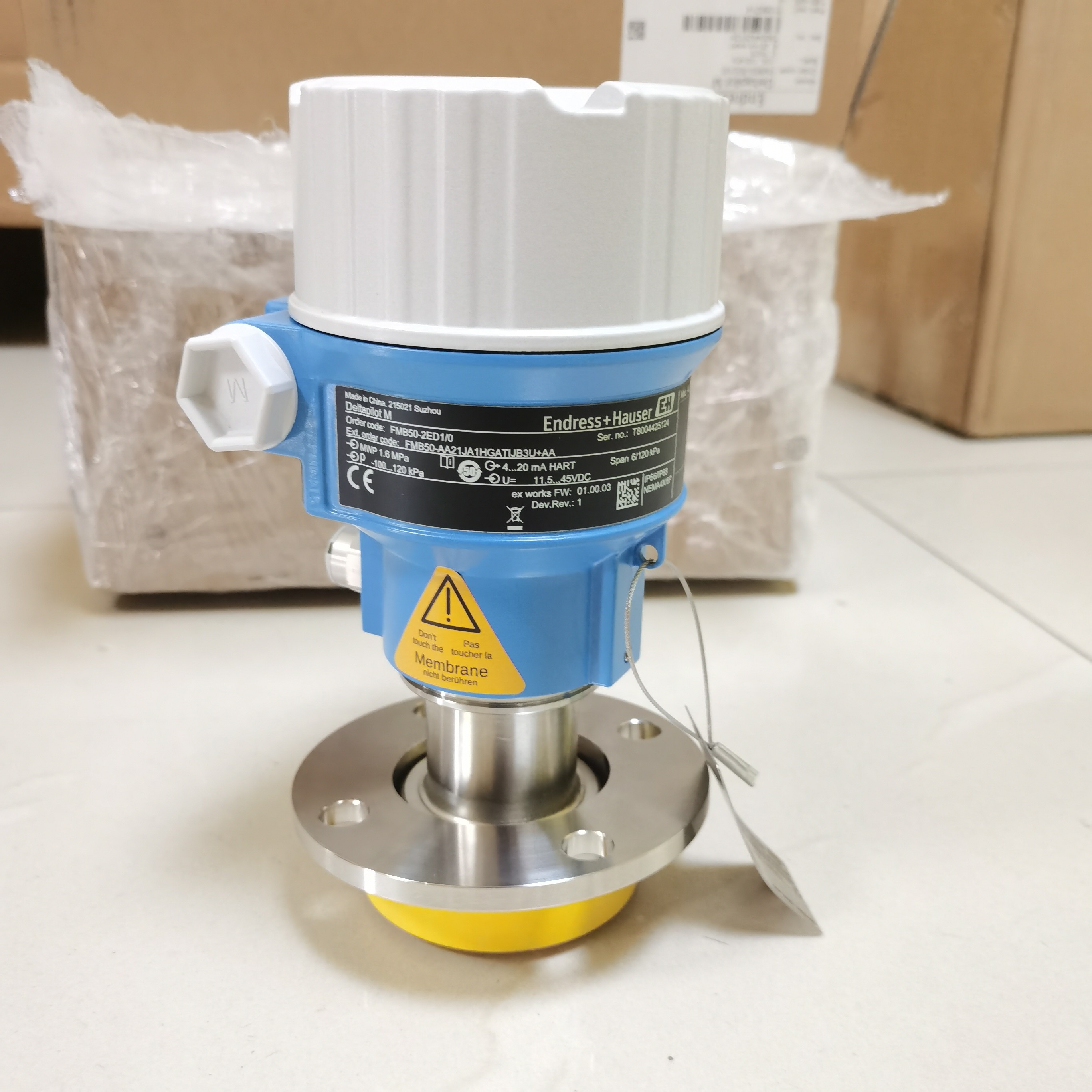 E+H Deltapilot M FMB50, FMB51, FMB52, FMB53 Pressure Transmitter For Hydrostatic Level Measurement