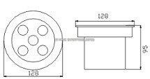 1650 LM High Lumen Square Underground Led Lights with Stainless Steel Housing