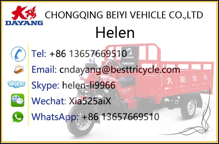 300cc 4 Stroke Enclosed Tricycle for 5 People and 600kg Loading Capacity in Peru 2016